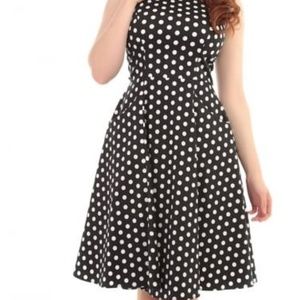 COLLECTIF HEPBURN POLKA DOT DRESS pinup vintage